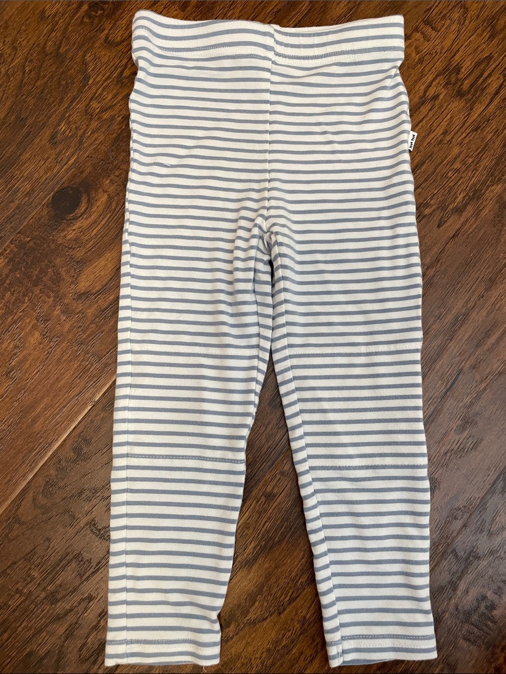 Little sleepies White and Light Blue Striped Kids Leggings